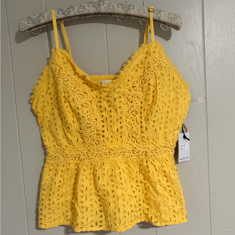 Perfection Bright Yellow Lace Camisole
